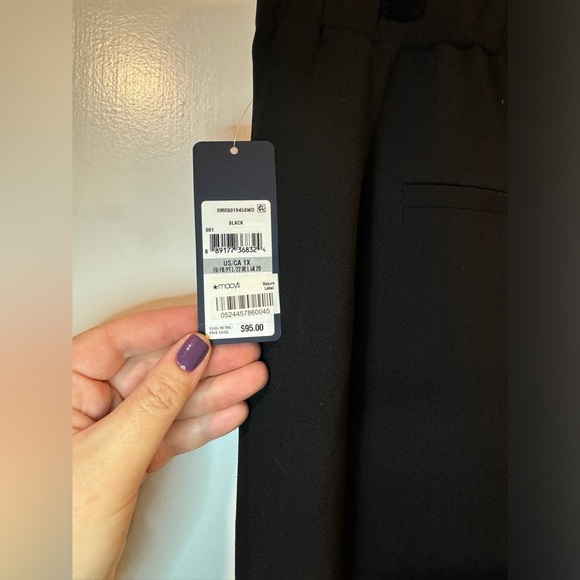 NWT Rachel Roy black trousers with side and back pockets - Picture 3 of 7